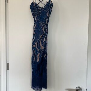 Love Triangle Fringe Midi Dress